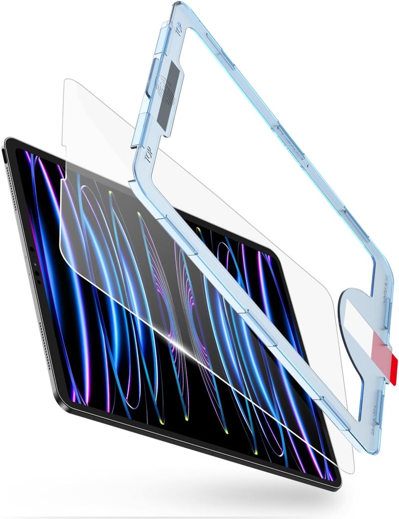 bersem Screen Protector Compatible with iPad Pro 12.9 Inch (2022 &2021&2020&2018 Models) Tempered Glass, Ultra Clear, Anti-Scratch, Case Friendly, EZ Kit, 1 Pack - Image 1
